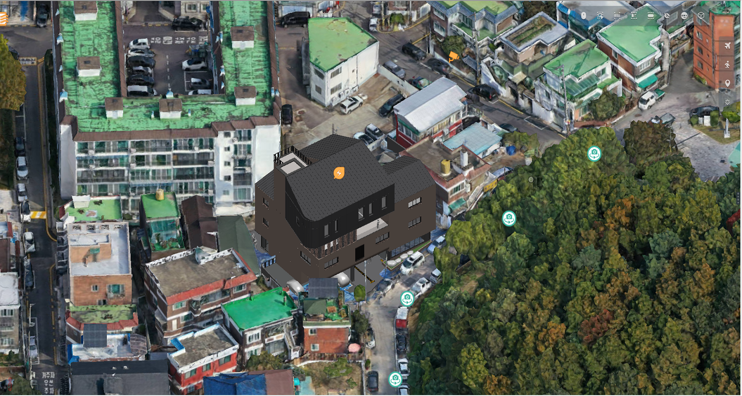 디지털트윈 플랫폼 상세 모델 화면
